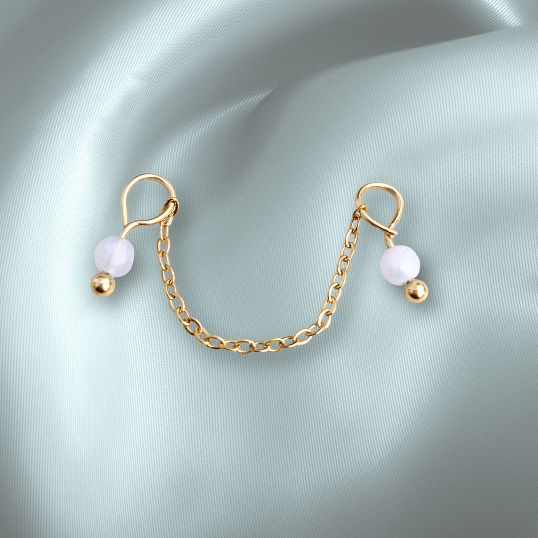 The Guide Crystals Moonstone Aurora Chain Crystal Earring Charm