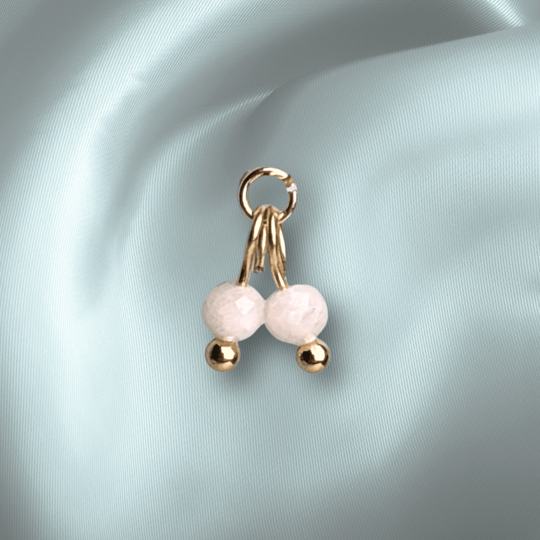 The Guide Crystals Moonstone Cherry Charms for Stud Earrings