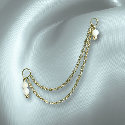 The Guide Crystals Moonstone Cordellia Chain Crystal Earring Charm