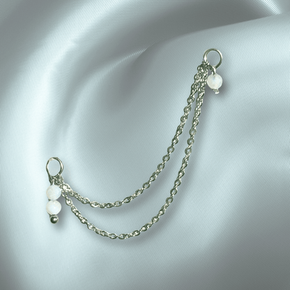 The Guide Crystals Moonstone Cordellia Chain Crystal Earring Charm