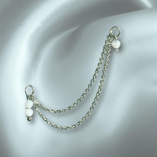 The Guide Crystals Moonstone Cordellia Chain Crystal Earring Charm