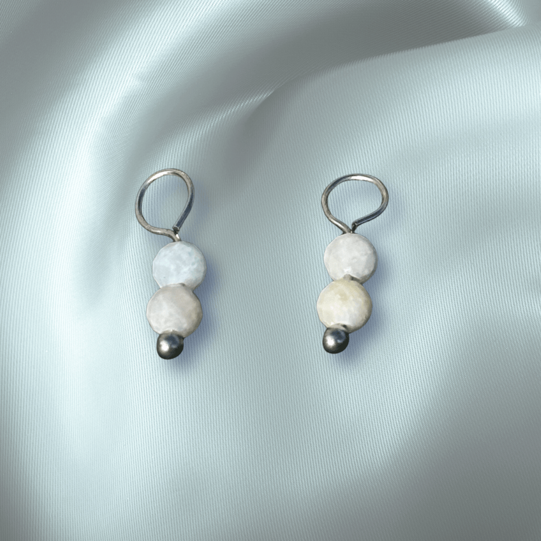 The Guide Crystals Moonstone Double Dew Drop Crystal Earring Charms
