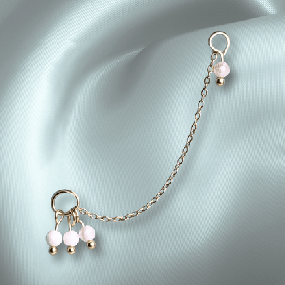 The Guide Crystals Moonstone Grape Chain Earring Charm