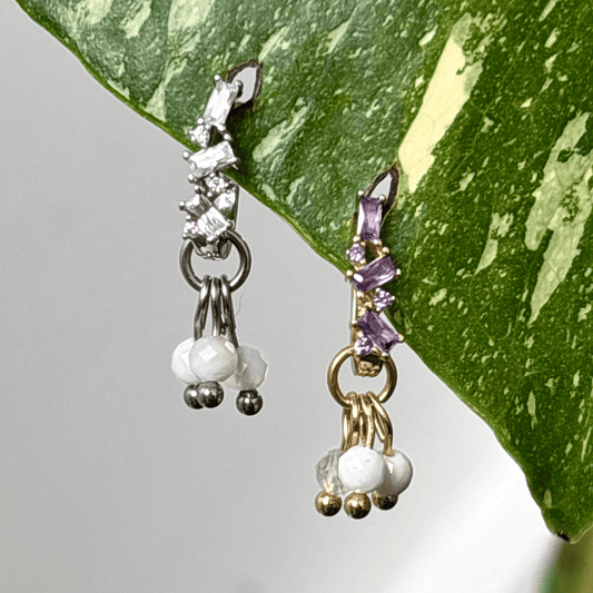 The Guide Crystals Moonstone Grape Crystal Earring Charm