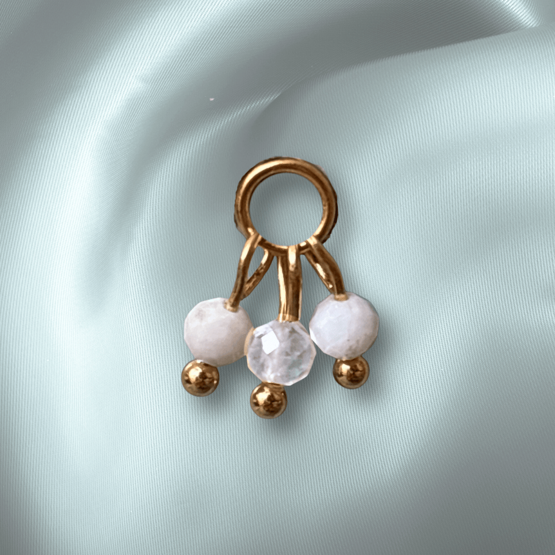 The Guide Crystals Moonstone Grape Crystal Earring Charm