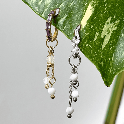 The Guide Crystals Moonstone Lily of the Valley Crystal Earring Charm