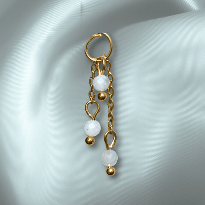 The Guide Crystals Moonstone Lily of the Valley Crystal Earring Charm