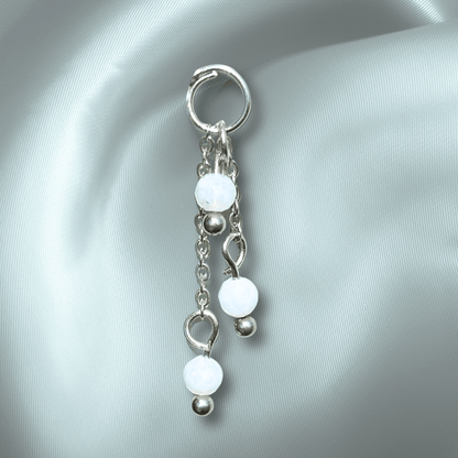 The Guide Crystals Moonstone Lily of the Valley Crystal Earring Charm