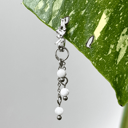 The Guide Crystals Silver | 1 PC Single Moonstone Lily of the Valley Crystal Earring Charm