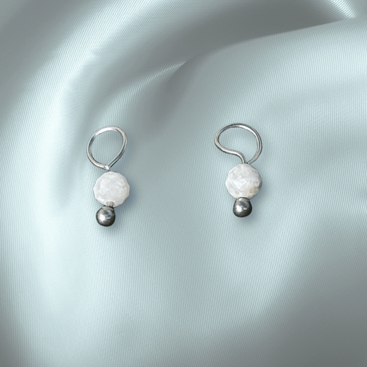 The Guide Crystals Moonstone Single Dew Drop Crystal Earring Charms