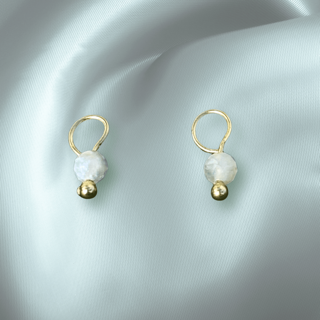 The Guide Crystals Moonstone Single Dew Drop Crystal Earring Charms