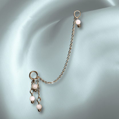 The Guide Crystals Moonstone Waterfall Earring Chain