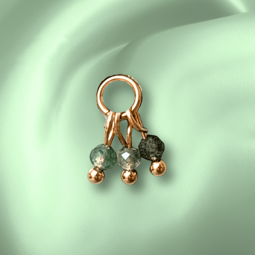 The Guide Crystals Moss Agate Grape Crystal Earring Charm