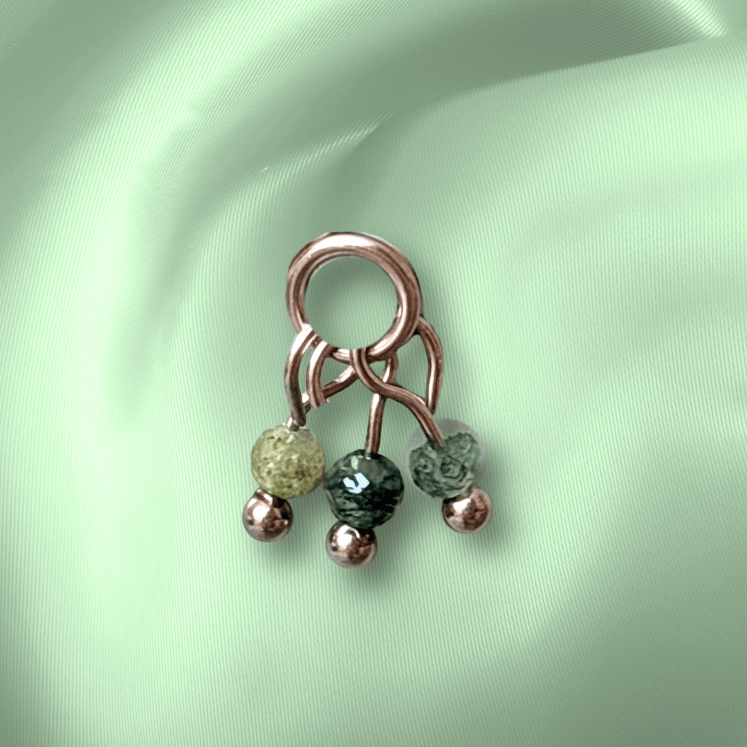 The Guide Crystals Moss Agate Grape Crystal Earring Charm