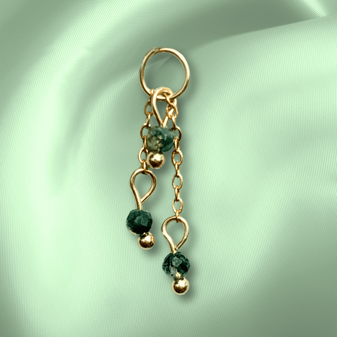 The Guide Crystals Moss Agate Lily of the Valley Crystal Earring Charm