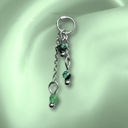 The Guide Crystals Moss Agate Lily of the Valley Crystal Earring Charm