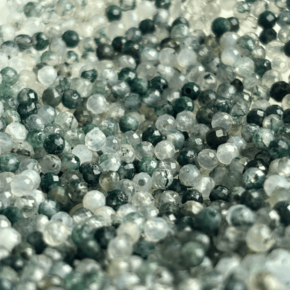 The Guide Crystals Moss Agate Triple Dew Drop Crystal Earring Charms