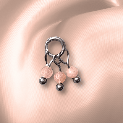 The Guide Crystals Peach Moonstone Grape Crystal Earring Charm