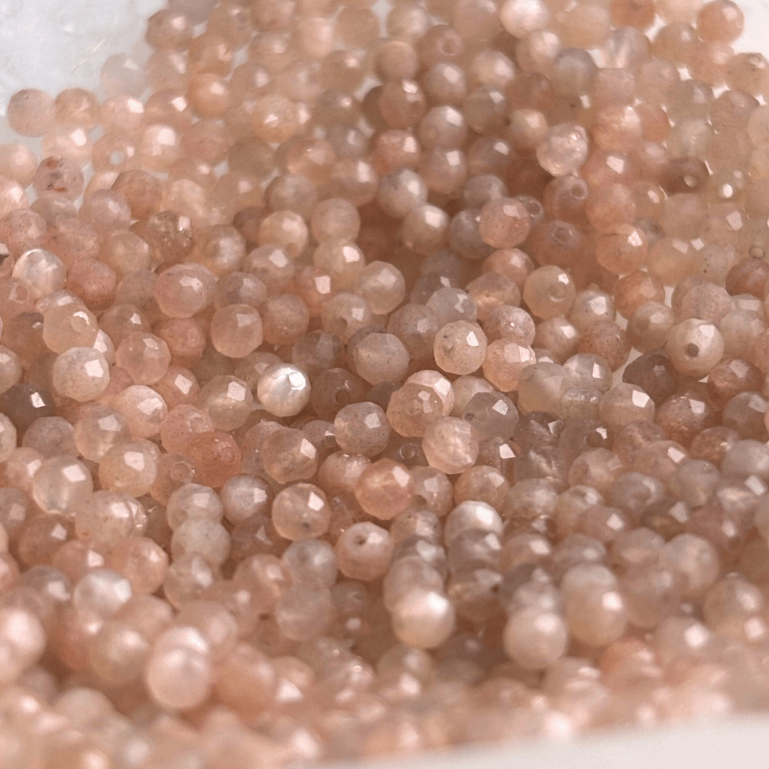 The Guide Crystals Peach Moonstone Waterfall Earring Chain