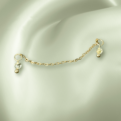 The Guide Crystals Prehnite Aphrodite Chain Crystal Earring Charm