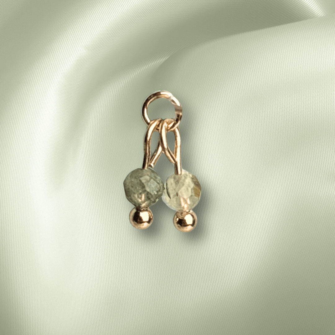 The Guide Crystals Prehnite Cherry Charm for Stud Earrings