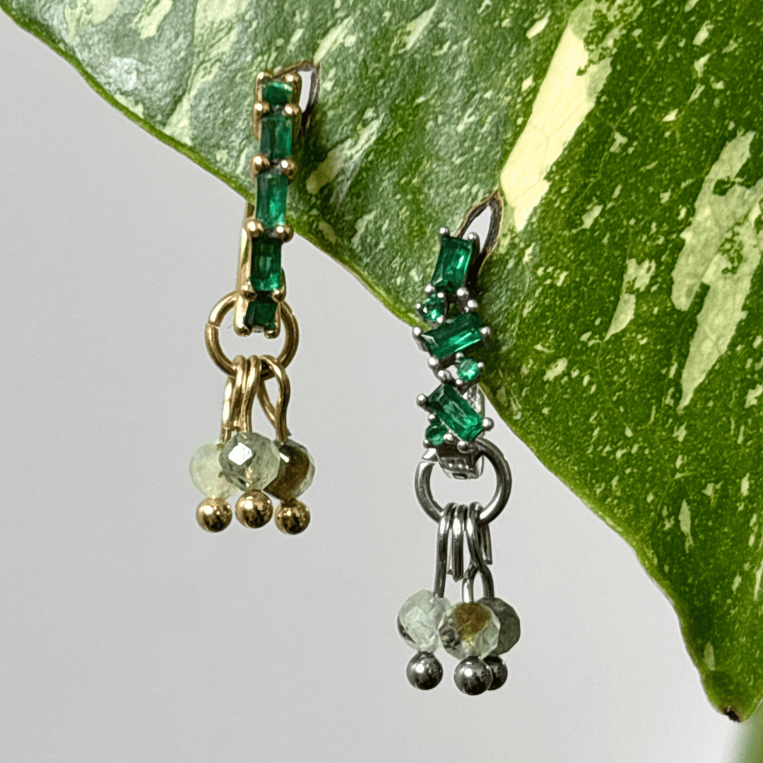 The Guide Crystals Prehnite Grape Crystal Earring Charm