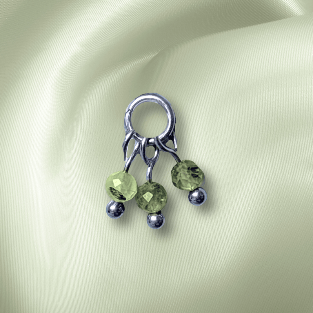 The Guide Crystals Prehnite Grape Crystal Earring Charm