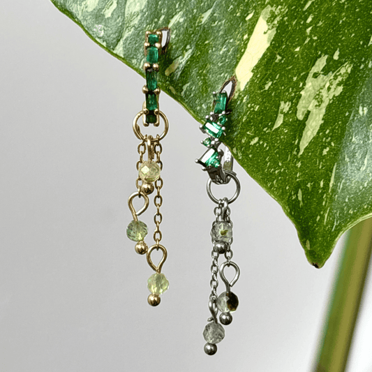 The Guide Crystals Prehnite Lily of the Valley Crystal Earring Charm