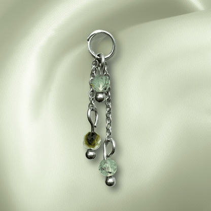 The Guide Crystals Prehnite Lily of the Valley Crystal Earring Charm