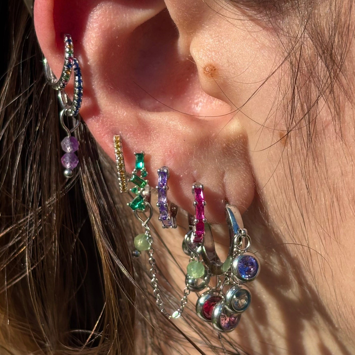 The Guide Crystals Prehnite Single Dew Drop Crystal Earring Charms