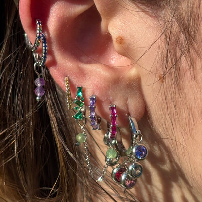 The Guide Crystals Prehnite Single Dew Drop Crystal Earring Charms