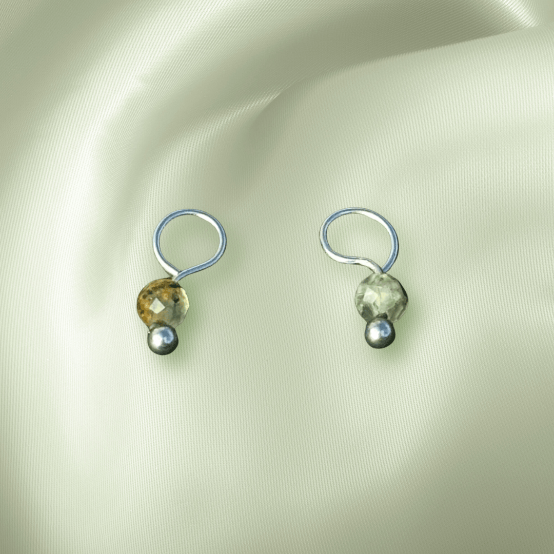 The Guide Crystals Prehnite Single Dew Drop Crystal Earring Charms