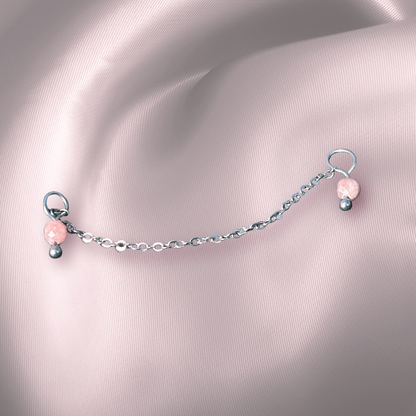 The Guide Crystals Rhodochrosite Aphrodite Chain Crystal Earring Charm