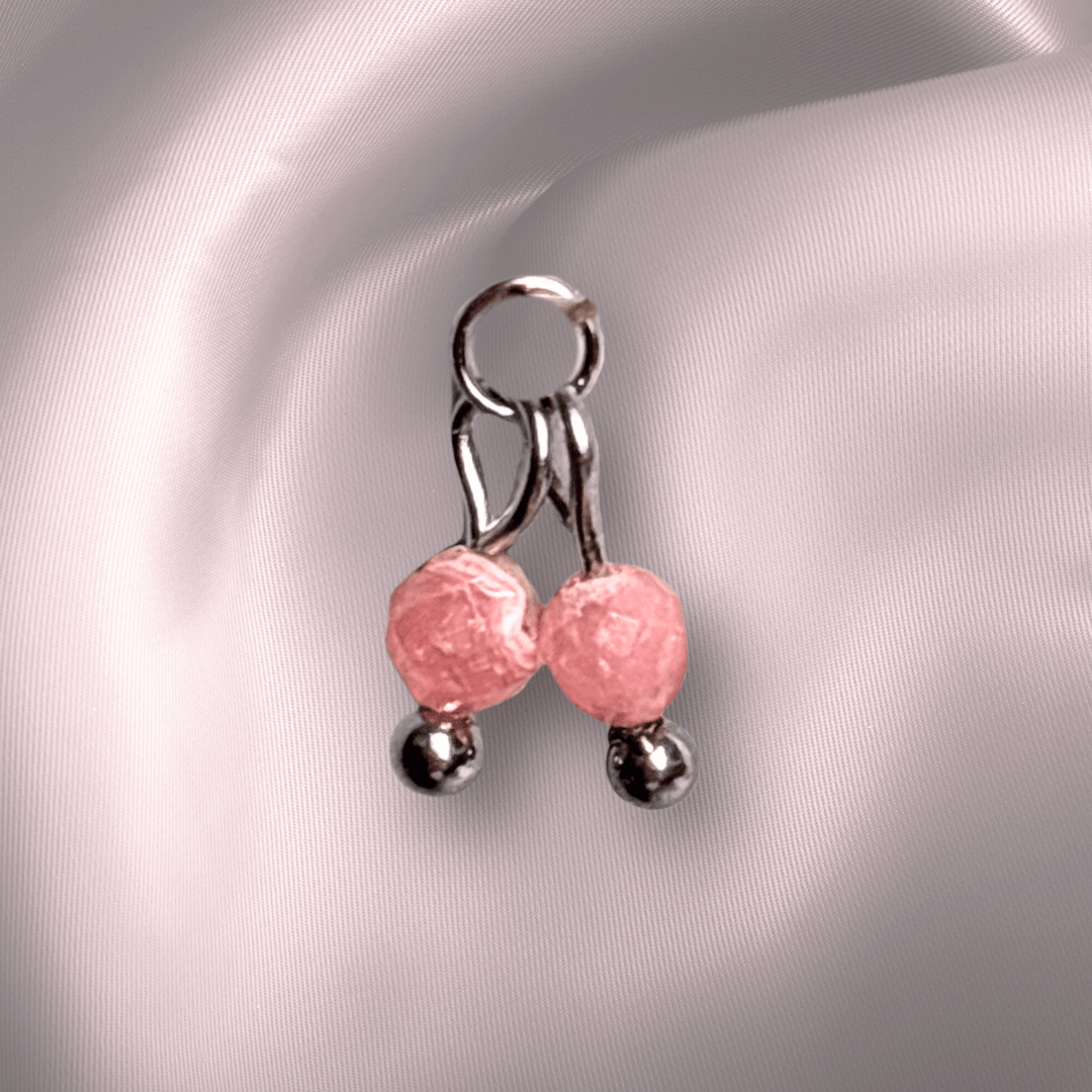 The Guide Crystals Rhodochrosite Cherry Charm for Stud Earrings