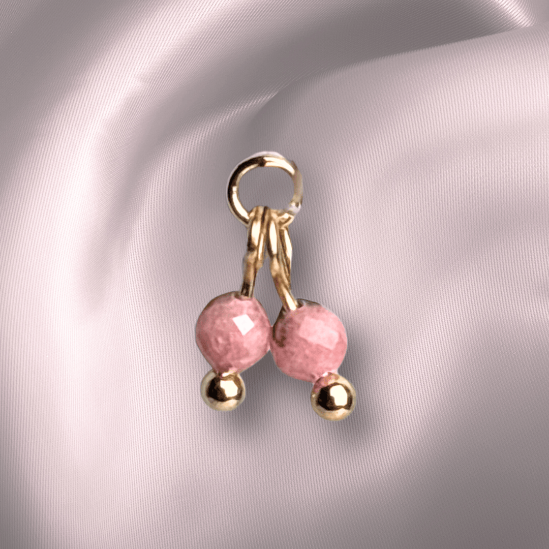 The Guide Crystals Rhodochrosite Cherry Charm for Stud Earrings