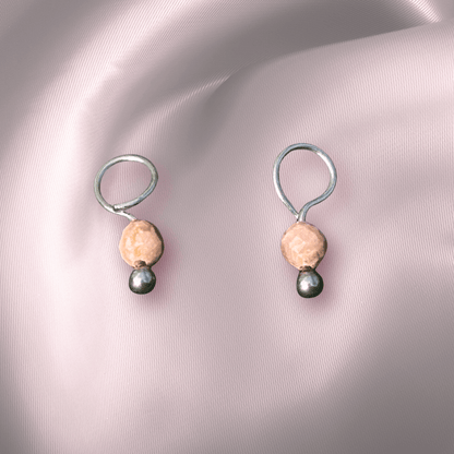 The Guide Crystals Rhodochrosite Single Dew Drop Crystal Earring Charms