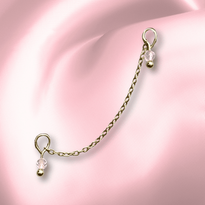 The Guide Crystals Rose Quartz Aphrodite Chain Crystal Earring Charm