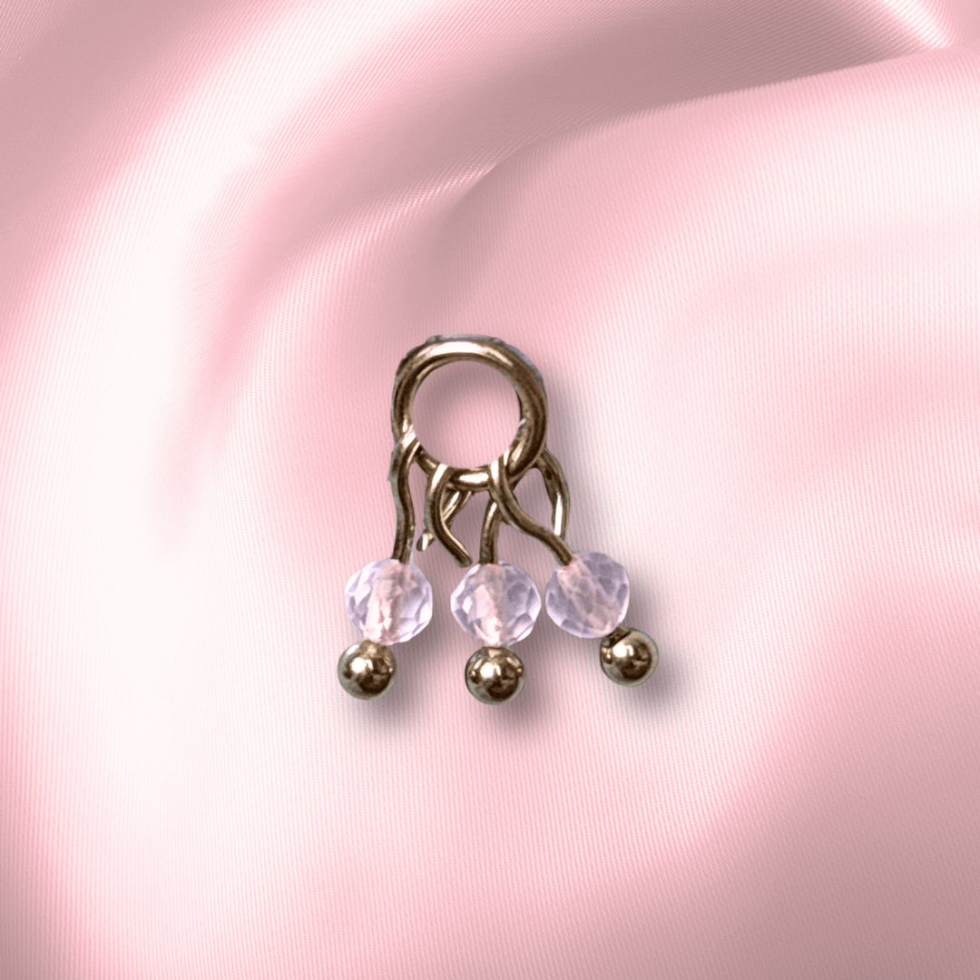 The Guide Crystals Rose Quartz Grape Crystal Earring Charm