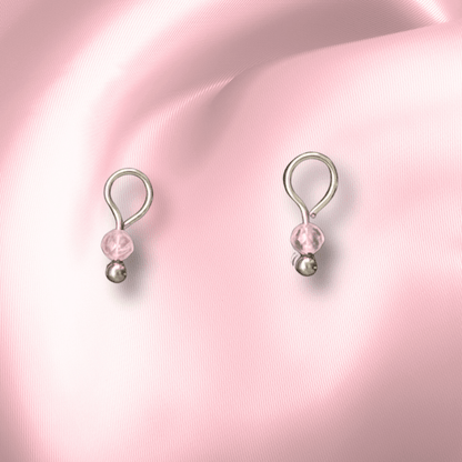 The Guide Crystals Rose Quartz Single Dew Drop Crystal Earring Charms