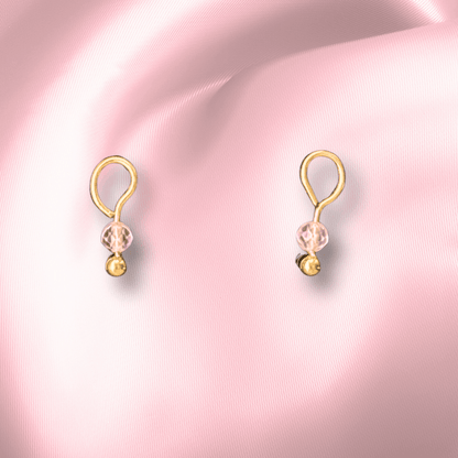 The Guide Crystals Rose Quartz Single Dew Drop Crystal Earring Charms