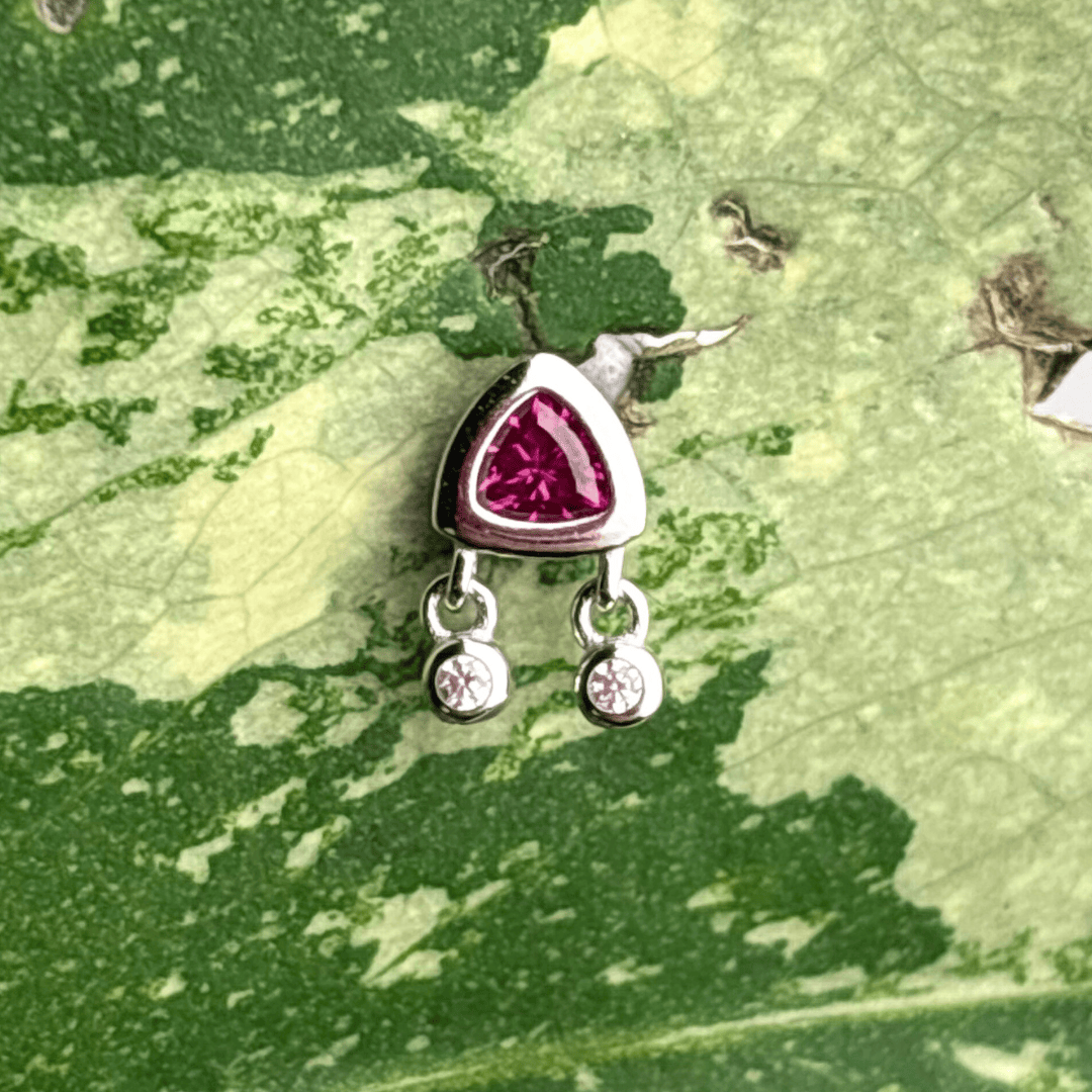 The Guide Crystals Silver | 1 PC Single Rose Sparkle Charm Zirconia Stud Earrings