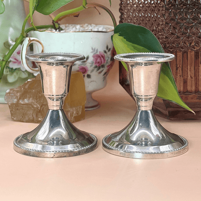 The Guide Crystals Small Silver Candlestick Holder AVAILABLE 1/11!