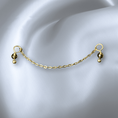 The Guide Crystals Smokey Quartz Aphrodite Chain Crystal Earring Charm