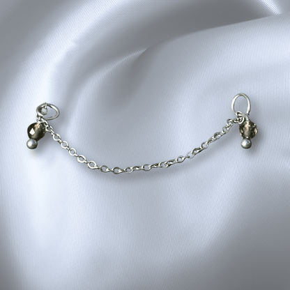 The Guide Crystals Smokey Quartz Aphrodite Chain Crystal Earring Charm