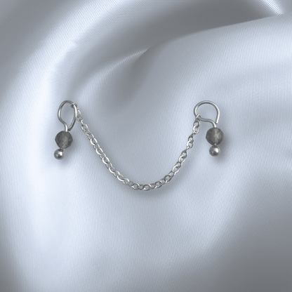 The Guide Crystals Smokey Quartz Aurora Chain Crystal Earring Charm