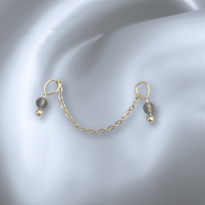 The Guide Crystals Smokey Quartz Aurora Chain Crystal Earring Charm