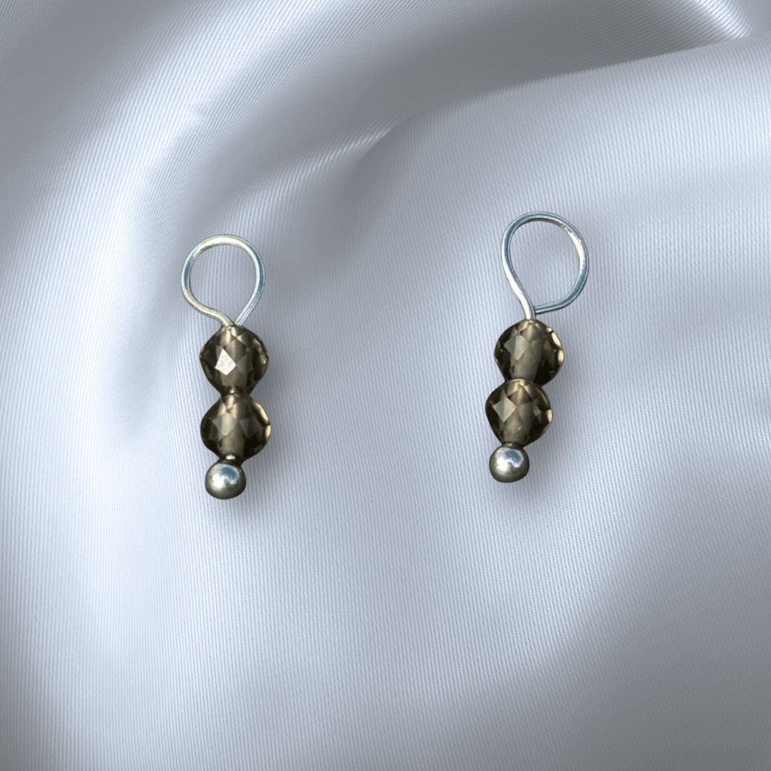 The Guide Crystals Smokey Quartz Double Dew Drop Crystal Earring Charms