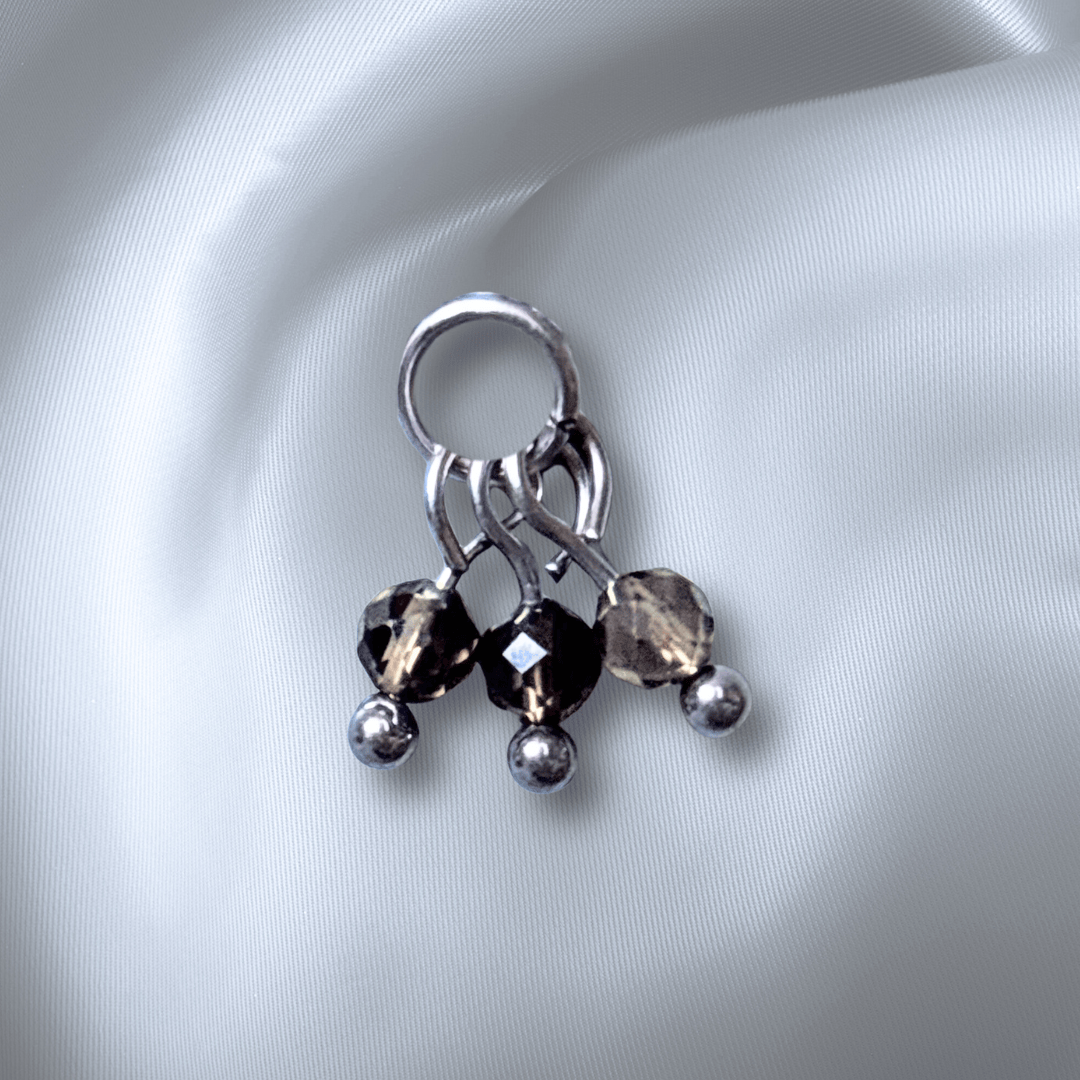 The Guide Crystals Smokey Quartz Grape Crystal Earring Charm