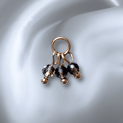 The Guide Crystals Smokey Quartz Grape Crystal Earring Charm