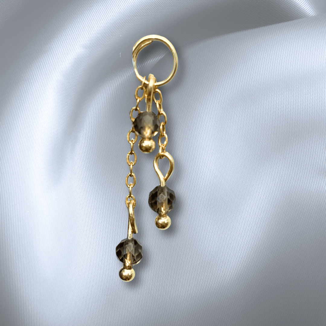 The Guide Crystals Smokey Quartz Lily of the Valley Crystal Earring Charm